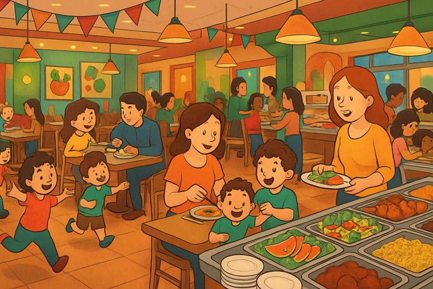 family friendly restaurants with play