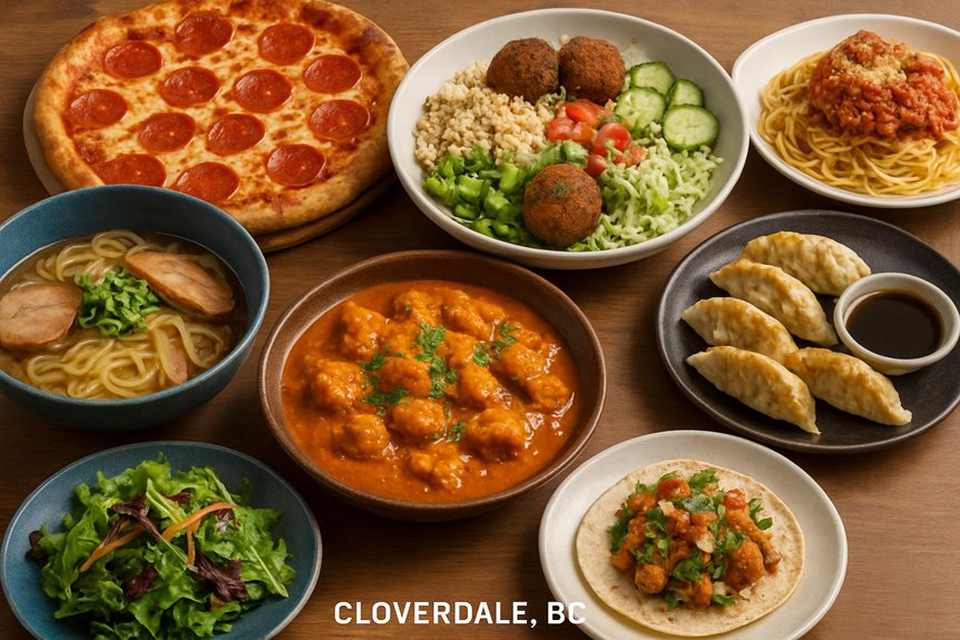 variety of international cuisine