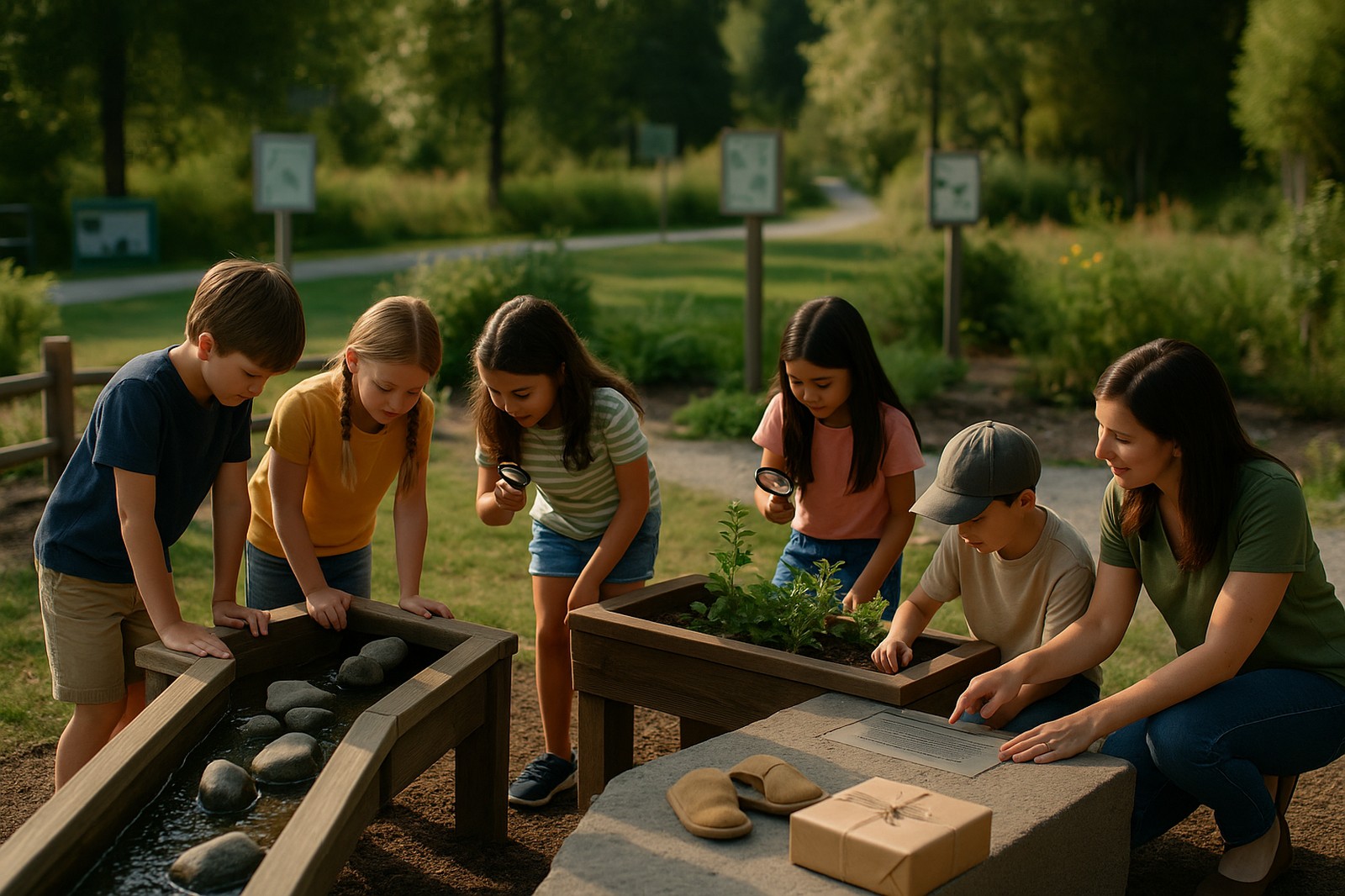 exploring nature local children learning together in garden Educational Fun for Kids: Delta BC