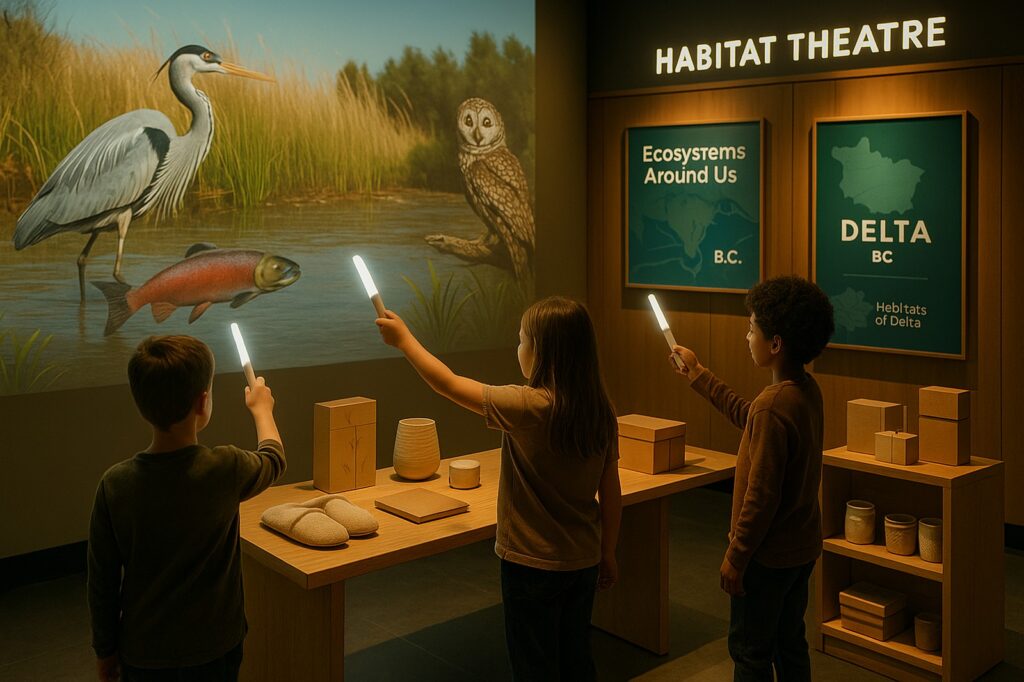 habitat theatre ecosystems in delta bc interactive exhibit Educational Fun for Kids: Delta BC