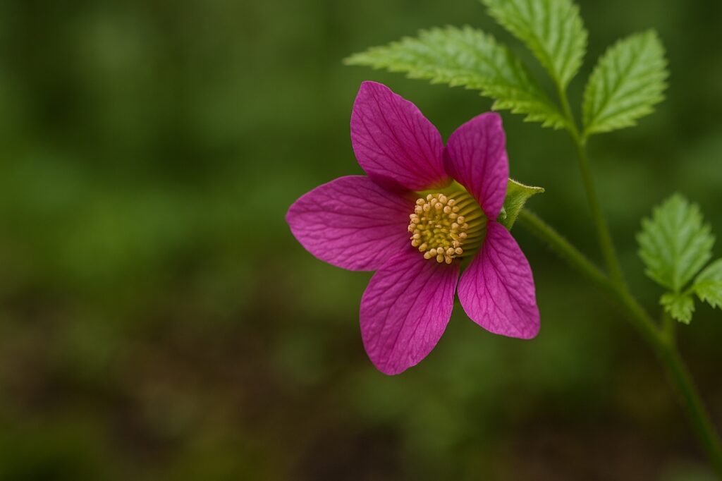 pink flower with yellow center delta | GPS: 49.125381, -123.013514