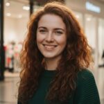 smiling woman with curly hair delta in mall Delta Local