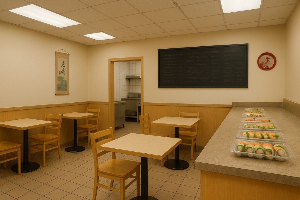 sushi restaurant interior with delta rolls and chairs Sushi in Delta sushi restaurant interior with delta rolls and chairs Sushi in Delta